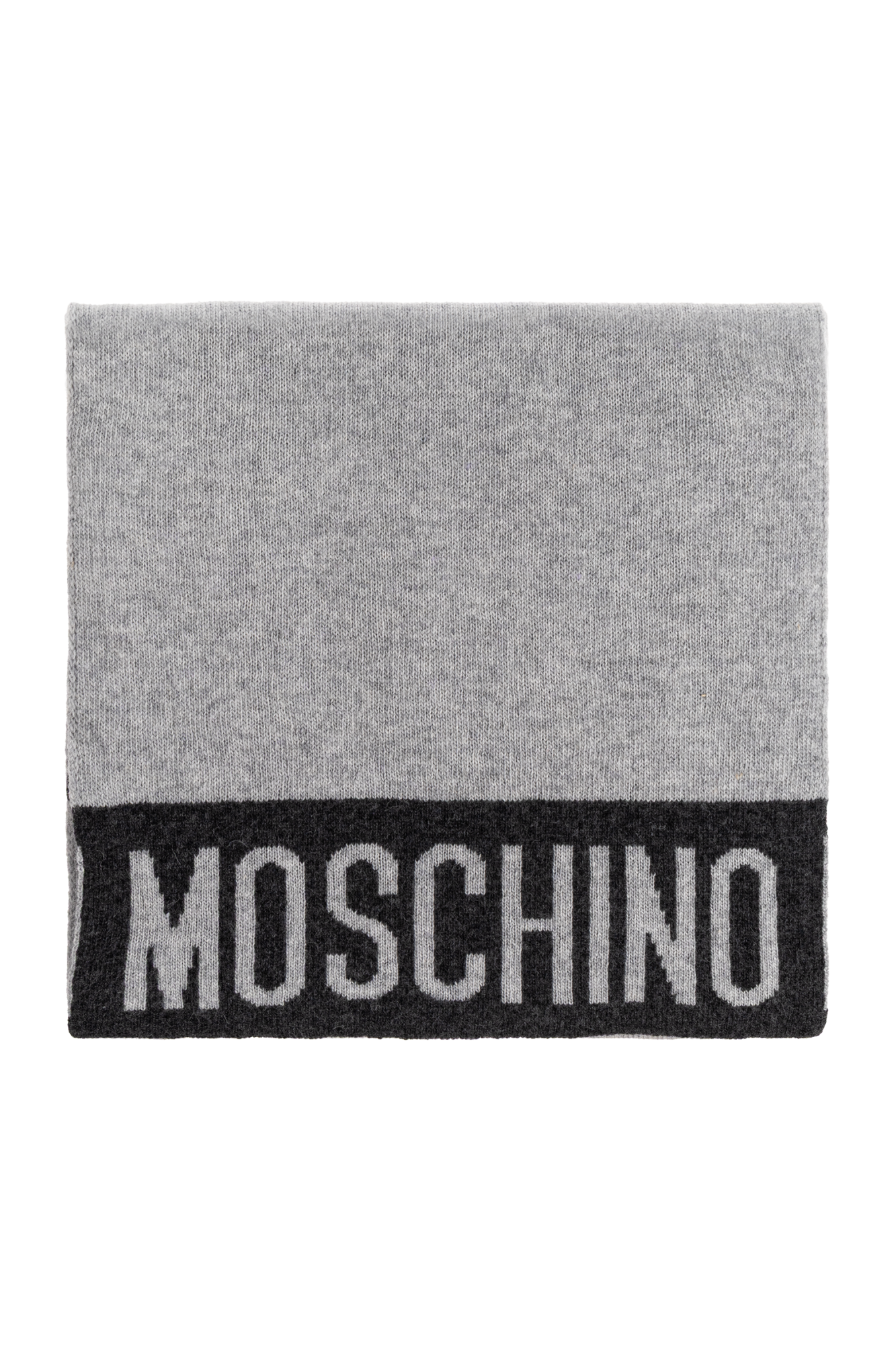 Moschino ロコ インタシャス 二枚組 フリフ 251V6A13104402 1555 Grey Scarf with logo Moschino - Vitkac GB